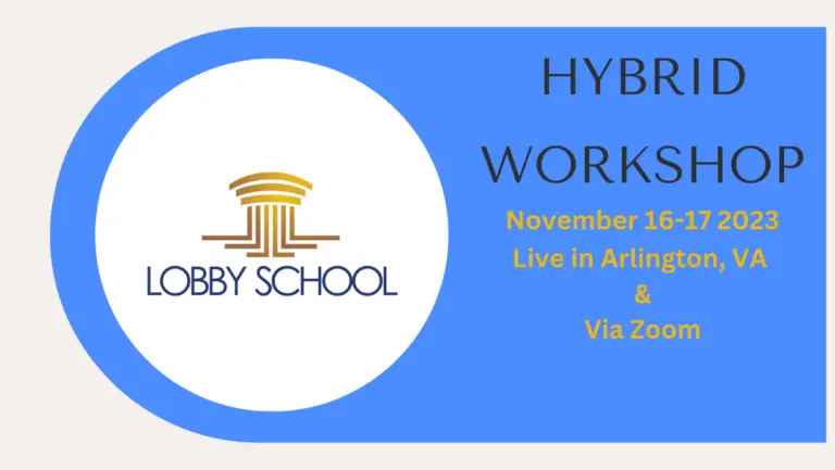 Lobby School Upcoming In-Person Workshop