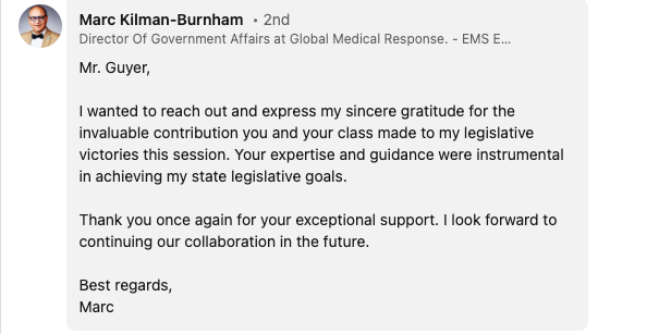 Lobby School Workshops Testimonial LinkedIn